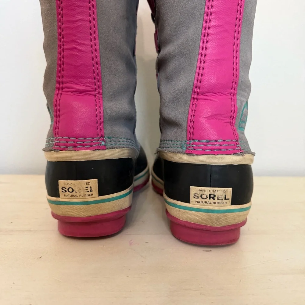 Sorel Grey/Pink Joan Of Artic Winter Boots